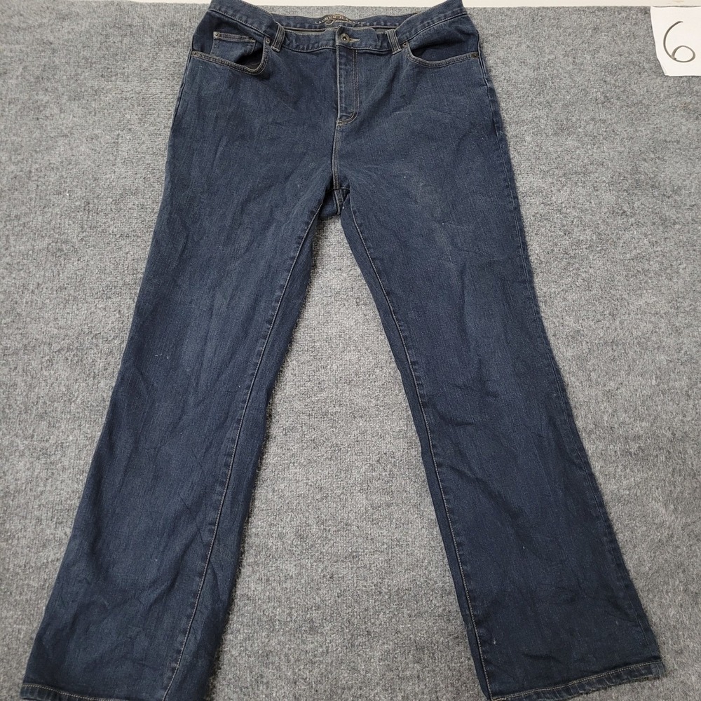 Lauren Ralph Lauren Jeans Womens Size 14W Dark Wash Straight Leg Stretch Denim